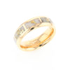 Gold Quartz Ring 8 Rectangle Section Inlaid Eternity Band