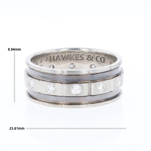 Contemporary Men's Comfort Fit Wedding Band With Diamonds
