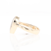 Gold Quartz Ring Pear Shape Inlaid with .18ctw Round Diamonds