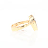 Gold Quartz Ring Pear Shape Inlaid with .18ctw Round Diamonds