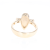 Meteorite Pear Shape Inlay Ring