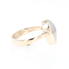 Meteorite Pear Shape Inlay Ring