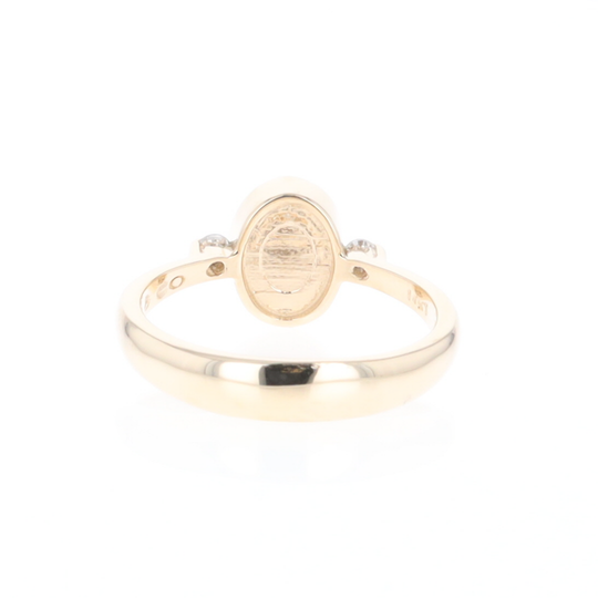 Meteorite Oval Inlay Ring
