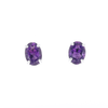 Oval Amethyst Stud Earrings