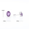 Amethyst Stud Earrings