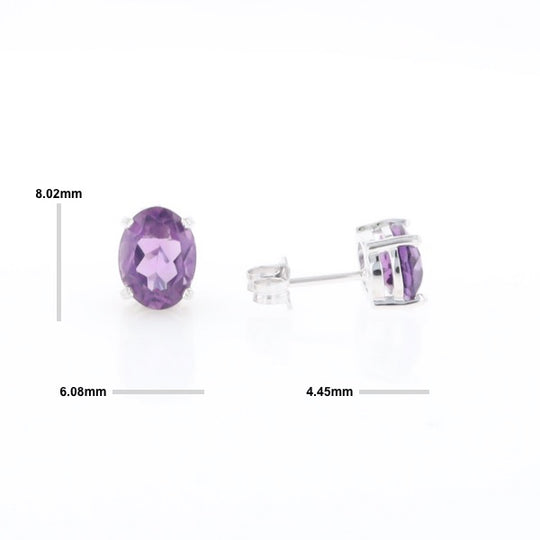 Amethyst Stud Earrings