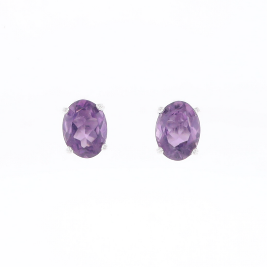 Amethyst Stud Earrings