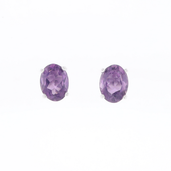Amethyst Stud Earrings