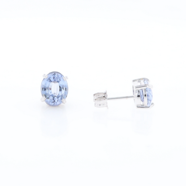 Ceylon Sapphire Stud Earrings