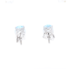 Oval Blue Topaz Stud Earrings