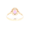 Oval Amethyst with Diamond Halo Ring