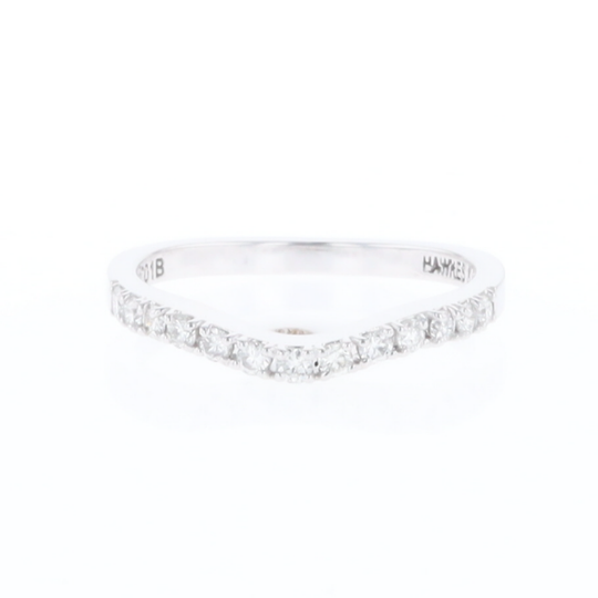 Diamond Contour Wedding Band