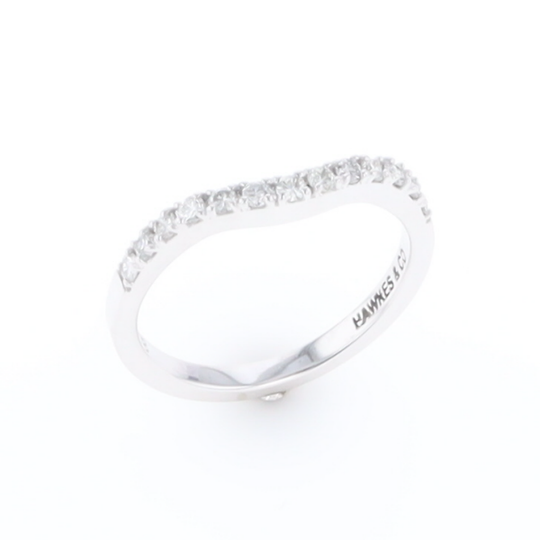 Diamond Contour Wedding Band