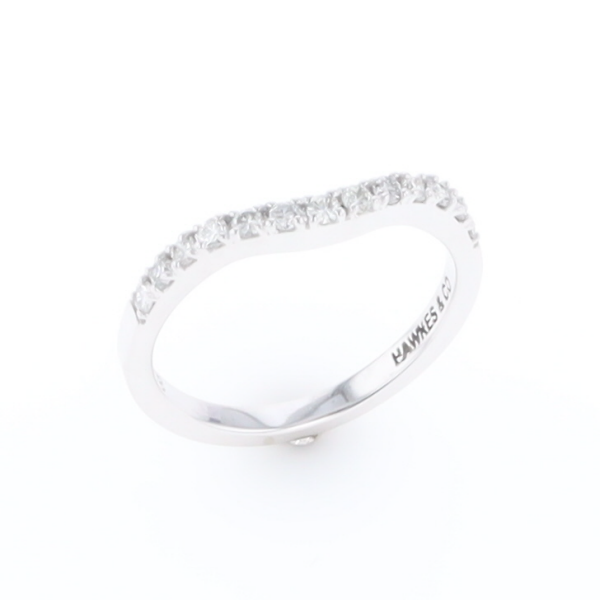 Diamond Contour Wedding Band