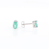 Oval Emerald Stud Earrings
