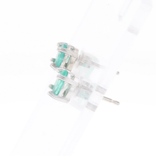 Oval Emerald Stud Earrings