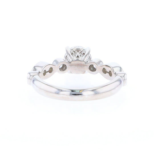 Simply Vintage Engagement Ring 1.37ctw (White Gold)