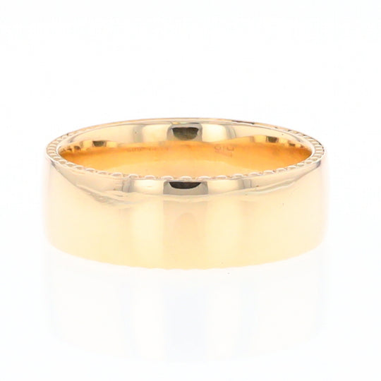 3 Section Men's Gold Quartz Milgrain Topped Ring