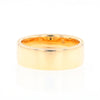 Gold Quartz Ring 3 Section Rectangle Inlaid Band with Milgrain Design