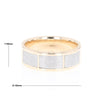 3 Section Men's Meteorite  Milgrain Topped Ring