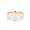 3 Section Men's Meteorite  Milgrain Topped Ring