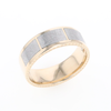 3 Section Men's Meteorite  Milgrain Topped Ring