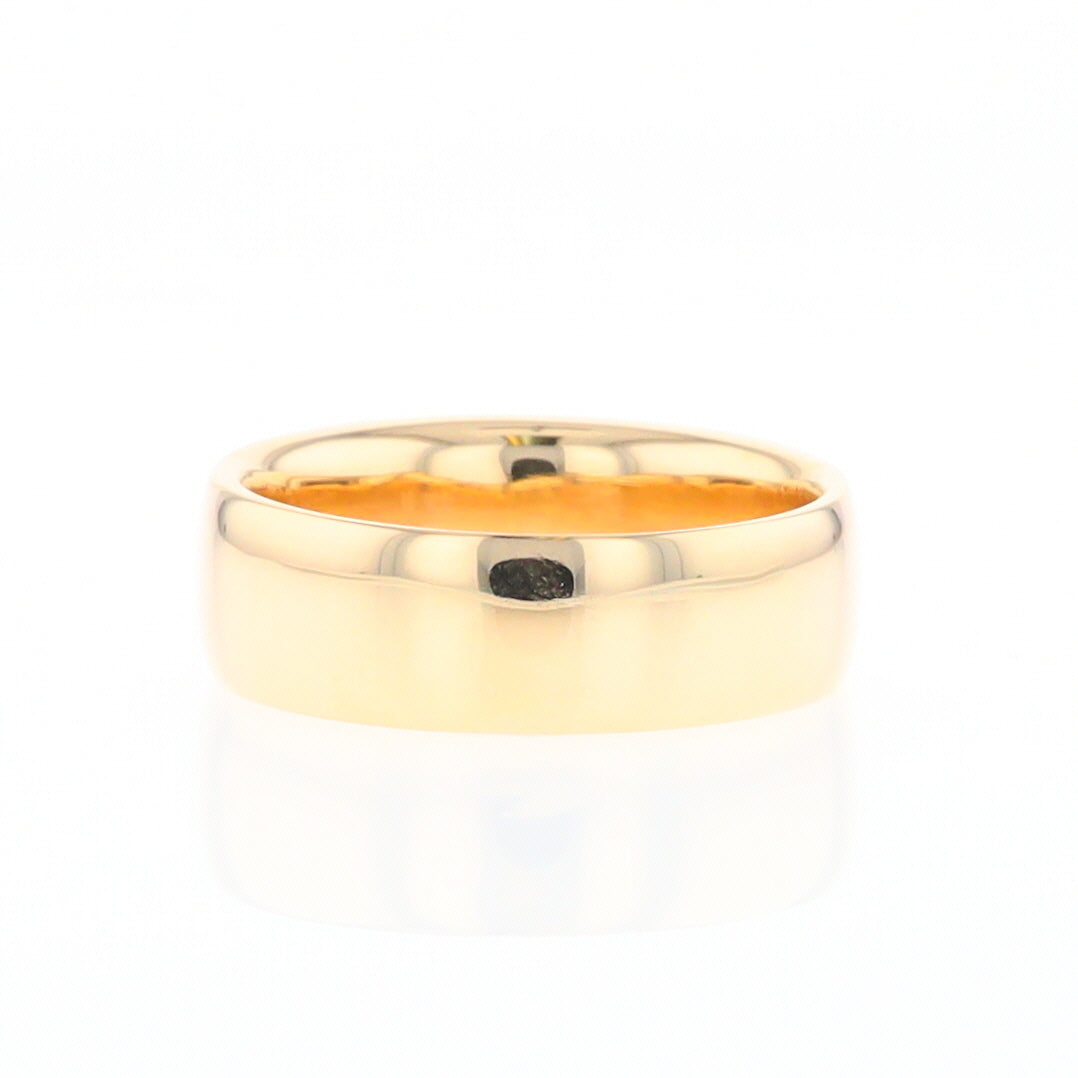 Gold Quartz Ring 3 Section Rectangle Inlaid Band