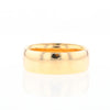 Gold Quartz Ring 3 Section Rectangle Inlaid Design Band