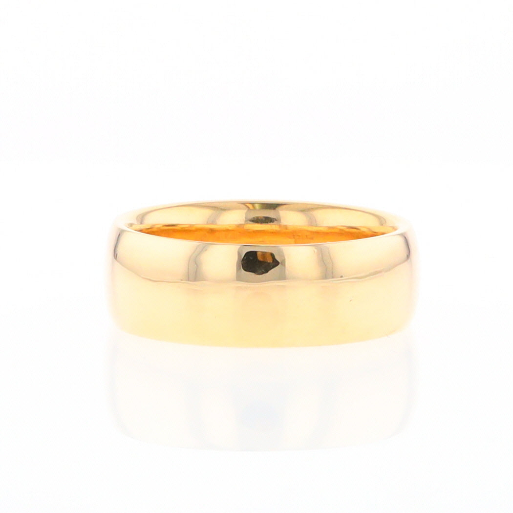 Gold Quartz Ring 3 Section Rectangle Inlaid Design Band