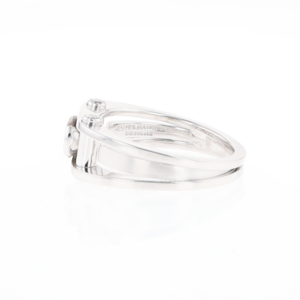 Men's Contemporary White Gold Industrial Brown Diamond Ring