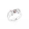 Men's Contemporary White Gold Industrial Brown Diamond Ring