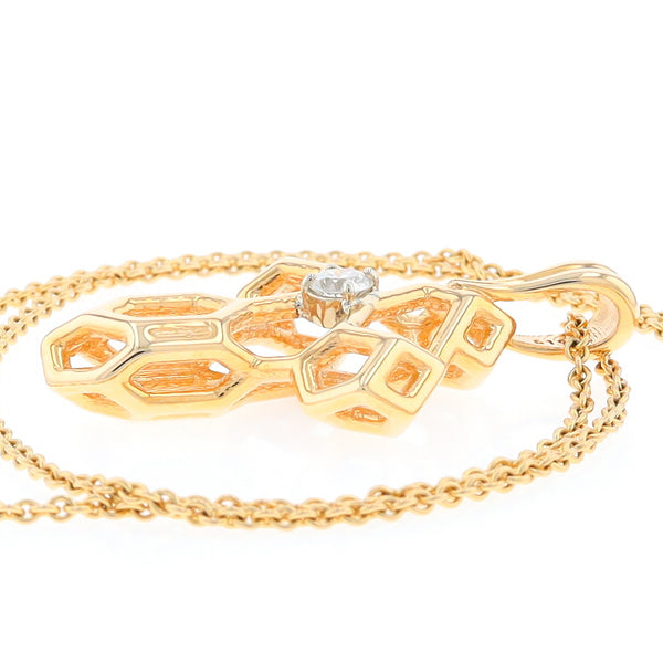 Voronoi Cross Pendant with Diamond