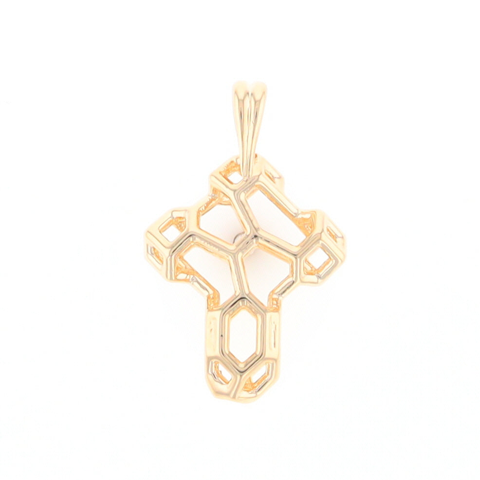 Small Voronoi Cross Pendant