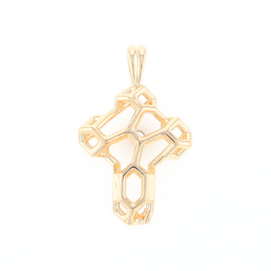 Small Voronoi Cross Pendant