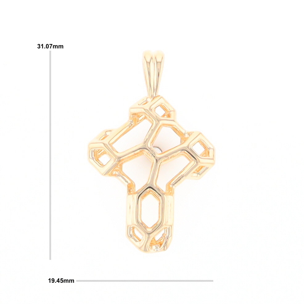 Small Voronoi Cross Pendant