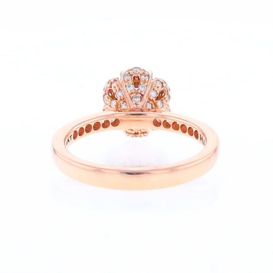 Semi-Mount Flower Engagement Ring