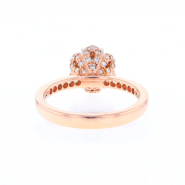 Semi-Mount Flower Engagement Ring