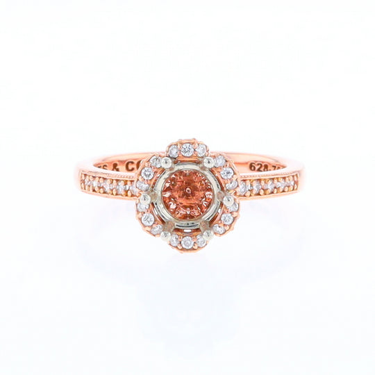 Semi-Mount Flower Engagement Ring