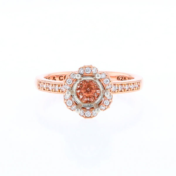 Semi-Mount Flower Engagement Ring