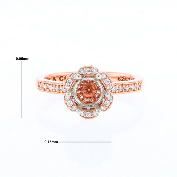 Semi-Mount Flower Engagement Ring