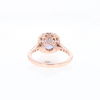 Rose Gold Tanzanite Halo Ring