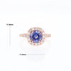 Rose Gold Tanzanite Halo Ring