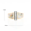 Gold Quartz Ring Double Sided Inlaid Design with .23ctw Diamonds