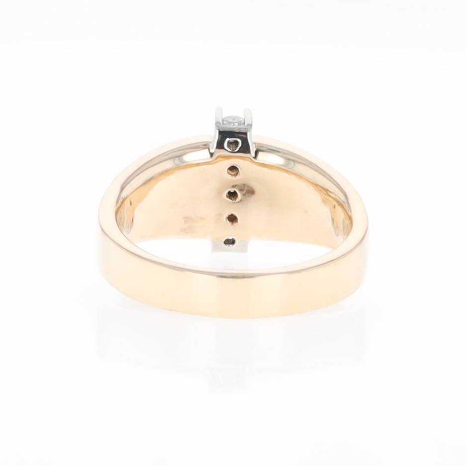 Meteorite Ring Double Sided Inlaid Design with .23ctw Diamonds