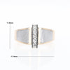 Meteorite Ring Double Sided Inlaid Design with .23ctw Diamonds
