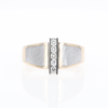 Meteorite Ring Double Sided Inlaid Design with .23ctw Diamonds