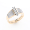 Meteorite Ring Double Sided Inlaid Design with .23ctw Diamonds