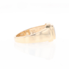 Gold Quartz Ring Square Inlaid Design
