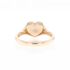 Gold Quartz Ring Heart Shape Inlaid Design