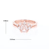 Two Ring Morganite Wedding Set